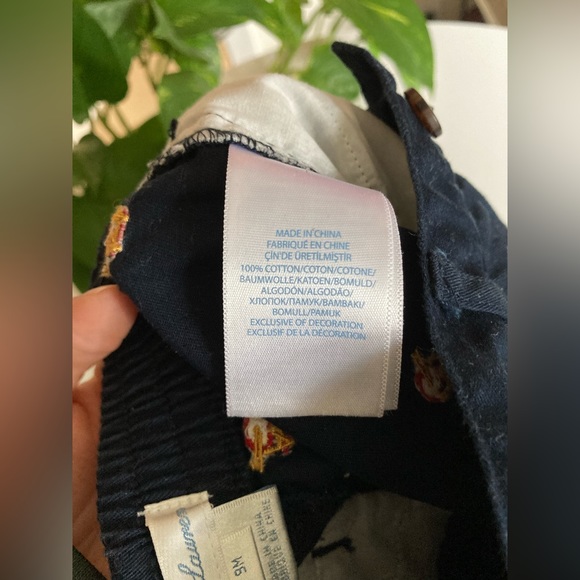 Ralph Lauren Baby Boy Pants Navy Blue with Embroidered Drum Pattern Size 9 M - Picture 4 of 4